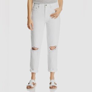 💙 NWT Pistola Presley White Blizzard Distressed High Rise Relaxed Roller Jeans
